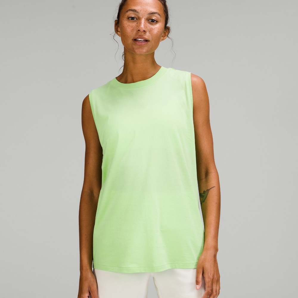 Lululemon ALL YOURS TANK TOP Scream Green Light Size: 12